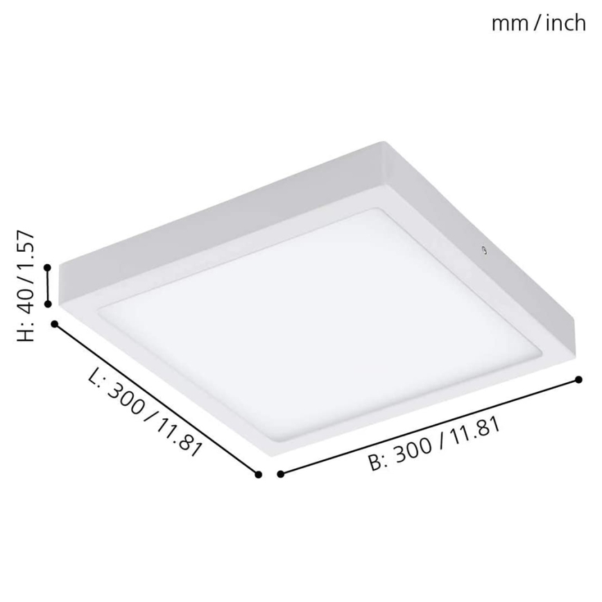 Eglo 33209 - LED RGBW dimbare plafondlamp FUEVA-C LED/21W/230V 2700-6500K 30x30 cm wit