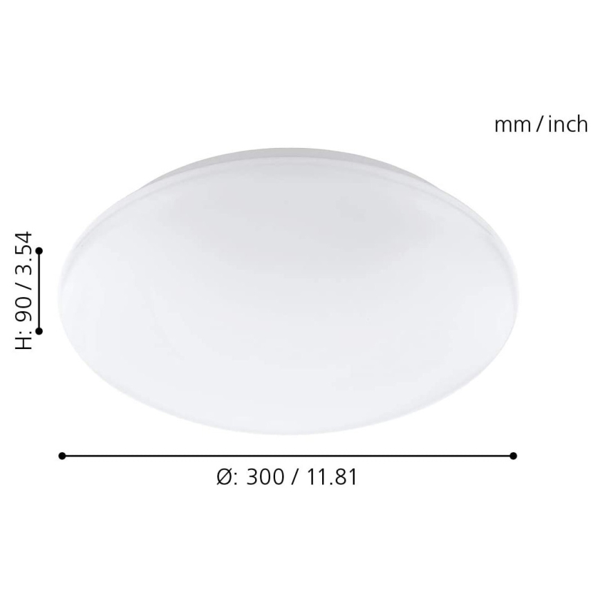 Eglo 33219 - Dimbare RGBW-LED plafondlamp GIRON-C LED/17W/230V Ø30 cm wit
