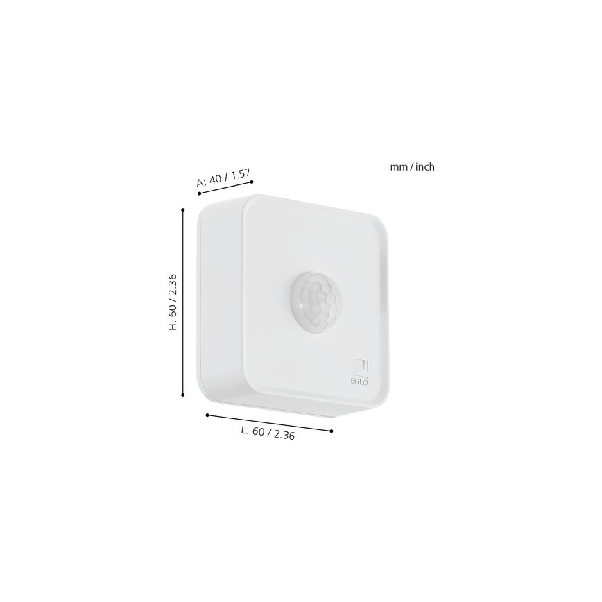 Eglo 33236 - Buitensensor voor beweging en schemering CONNECT SENSOR 3xAA 12 m wit IP44