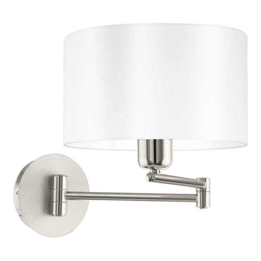 Eglo 33269 - Wandlamp PASTERI 1xE27/60W/230V mat chroom/wit
