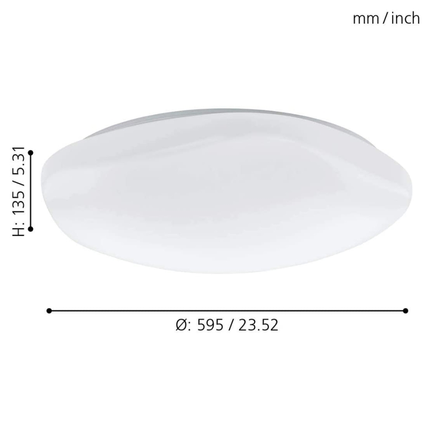Eglo 33272 - LED RGBW Dimbare plafondlamp TOTARI-C LED/34W/230V 2700-6500K wit + afstandsbediening