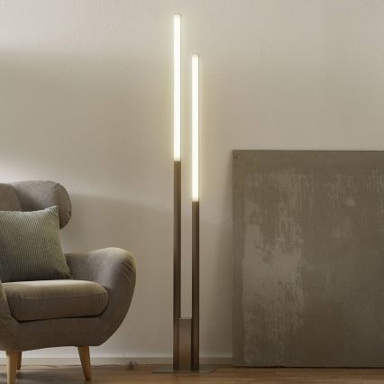 Eglo 33323 - LED RGBW Dimbare staande lamp FRAIOLI-C 2xLED/17W/230V 2700-6500K mat chroom