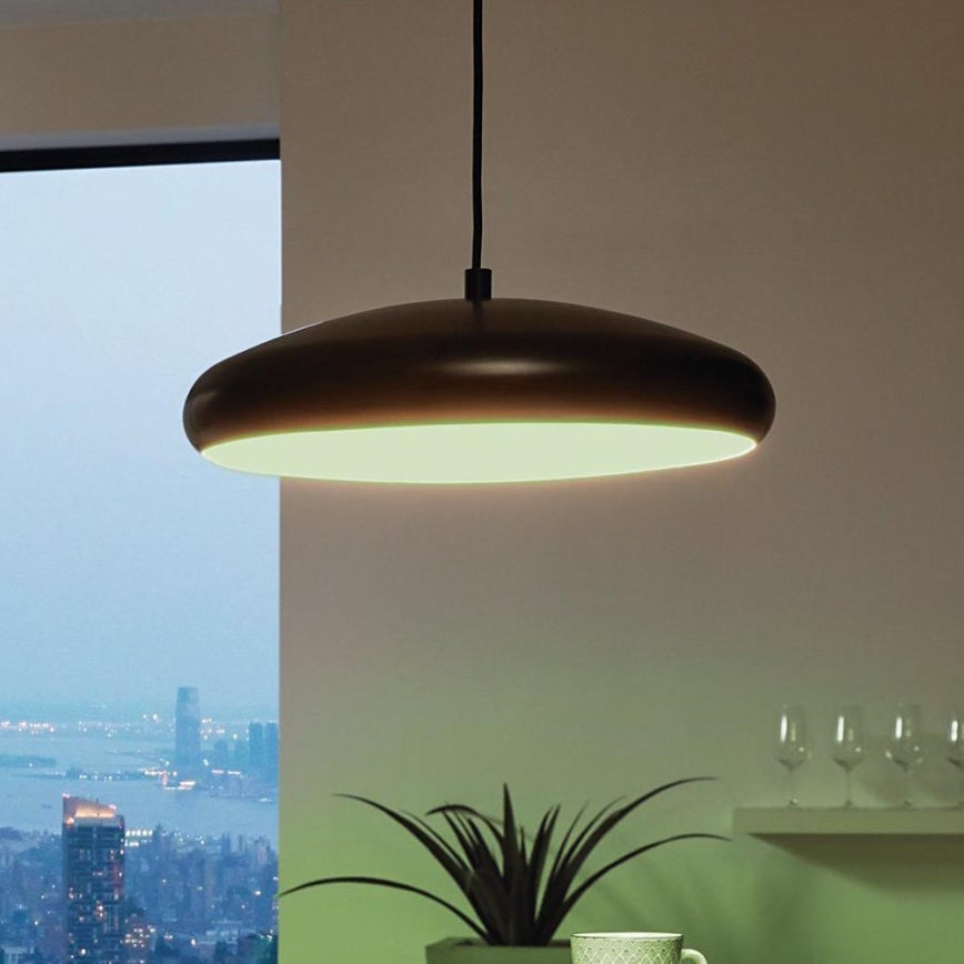Eglo 33328 - LED RGBW Dimbare hanglamp aan een koord RIODEVA-C LED/27W/230V 2700-6500K zwart