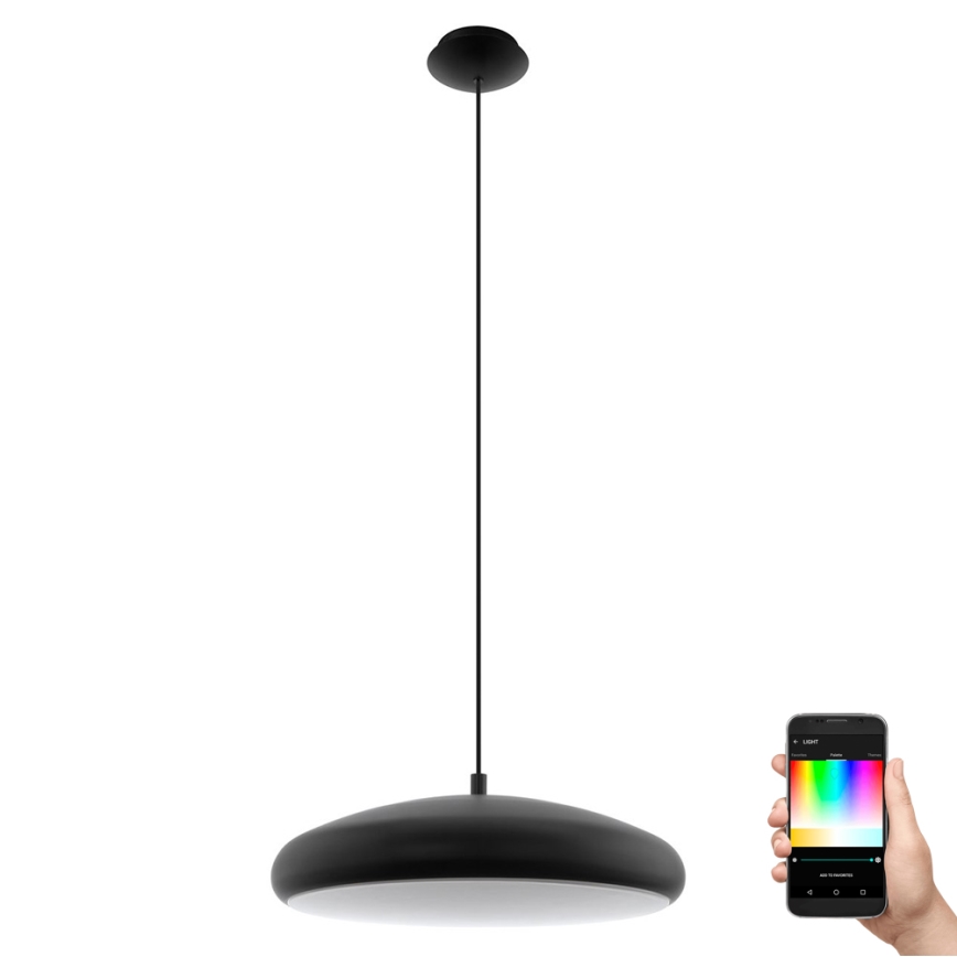 Eglo 33328 - LED RGBW Dimbare hanglamp aan een koord RIODEVA-C LED/27W/230V 2700-6500K zwart