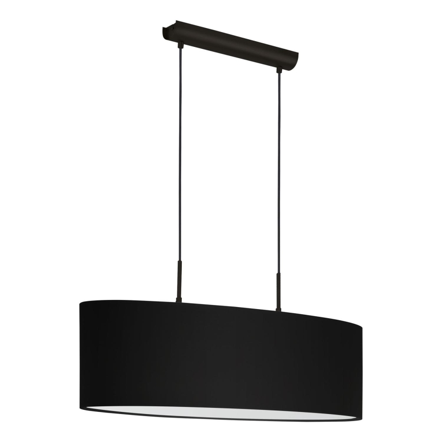 Eglo 33356 - Hanglamp aan kabel AMANI 2xE27/60W/230V zwart