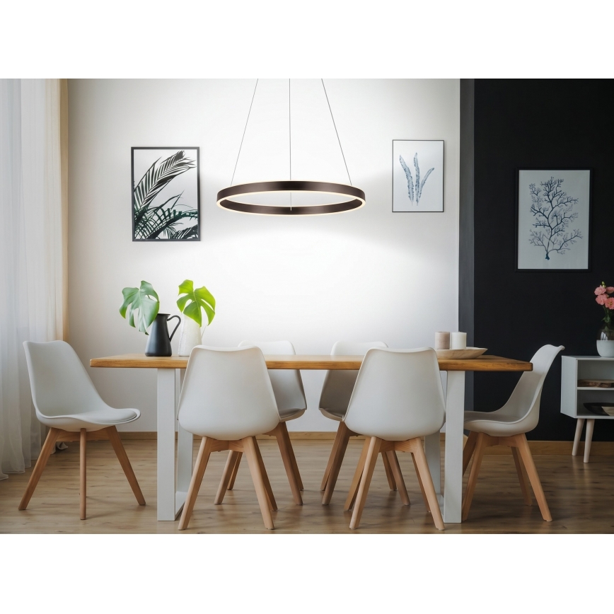 Eglo 33483 - LED-hanglamp aan kabel ALCAZABA 2×LED/18 W/230 V 3000 K Ø 55 cm brons
