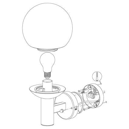 Eglo 33564 - LED Buitenwandlamp NISIA-C LED/9W/230V IP44