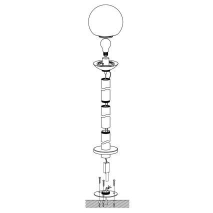 Eglo 33566 - LED-dimbare buitenlamp NISIA-C 1xE27/9W/230V 980 mm IP44