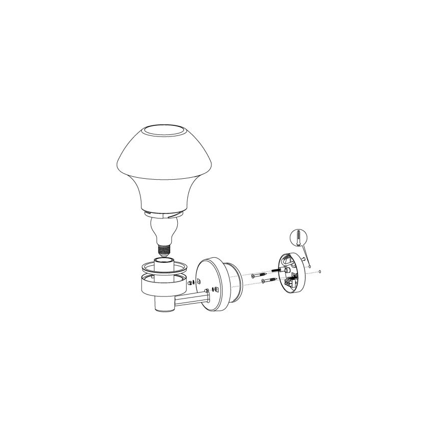 Eglo 33567 - dimbare LED-buitenwandlamp VERLUCCA-C 1xE27/9W/230V IP44