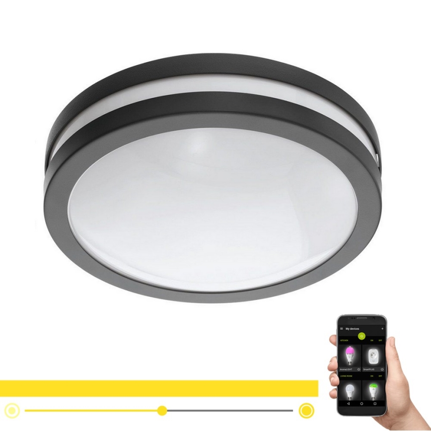 Eglo 33571 - LED dimbaar badkamerarmatuur LOCANA-C LED/14W/230V IP44 zwart