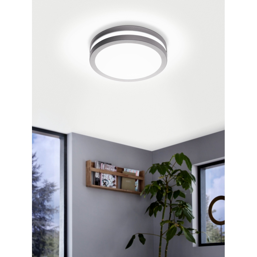 Eglo 33572 - dimbare LED-plafondlamp voor de badkamer LOCANA-C LED/14W/230V IP44 zilver