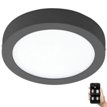 Eglo 33577 - Dimbare LED Plafondlamp ARGOLIS-C LED/16,5W/230V IP44 antraciet