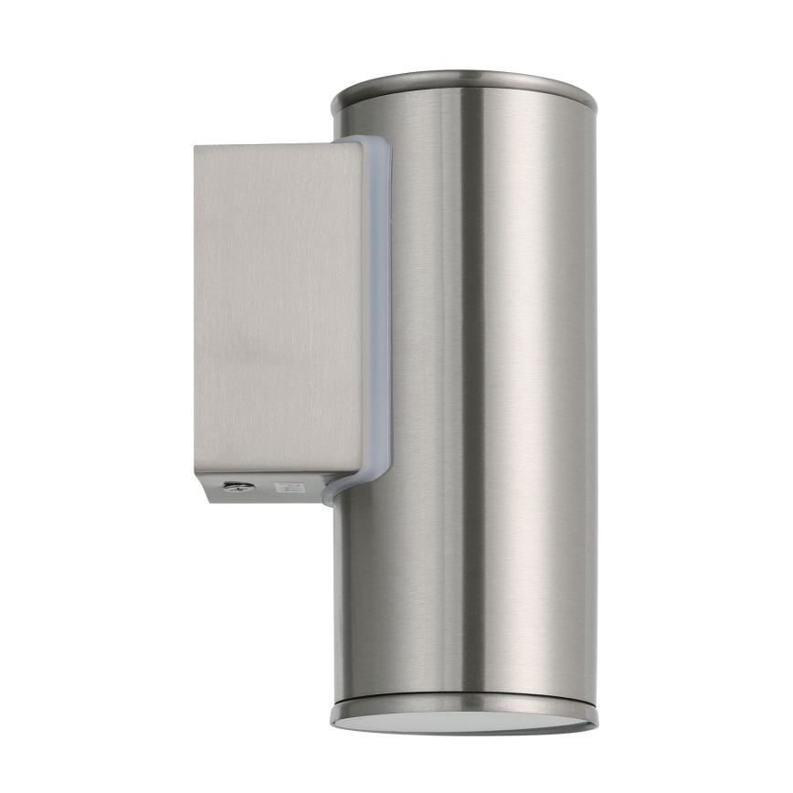 Eglo 33581 - LED RGBW dimbare buitenwandlamp RIGA 1xGU10/5W/230V 2700-6500K IP44 mat chroom
