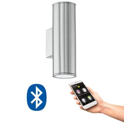 Eglo 33582 - LED RGBW dimbare buitenwandlamp RIGA 2xGU10/5W/230V IP44