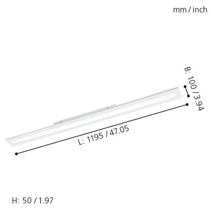 Eglo 33589 - LED RGBW Dimbaar lichtpaneel SALOBRENA-C LED/34W/230V + afstandsbediening