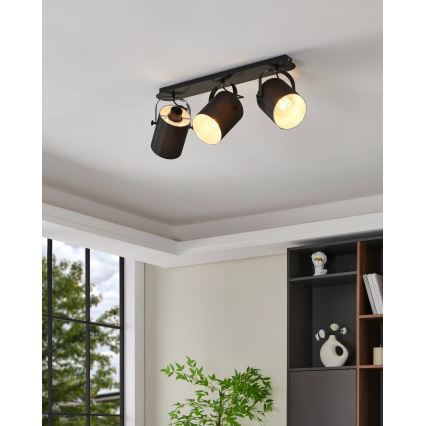 Eglo 33647 - Plafondspot VILLABATE 3xE27/10W/230V