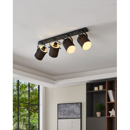 Eglo 33648 - VILLABATE plafondspot 4xE27/10W/230V