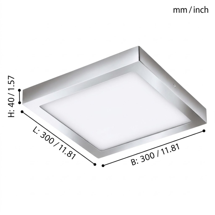 Eglo 33668-LED RGBW Dimbaar badkamerarmatuur FUEVA-C 21W/230V 2700-6500K 30x30cm IP44