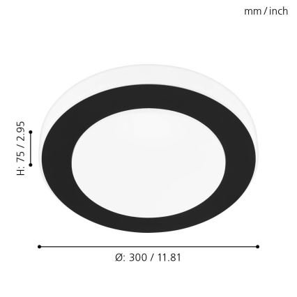 Eglo - LED Badkamer plafondlamp LED/11W/230V IP44