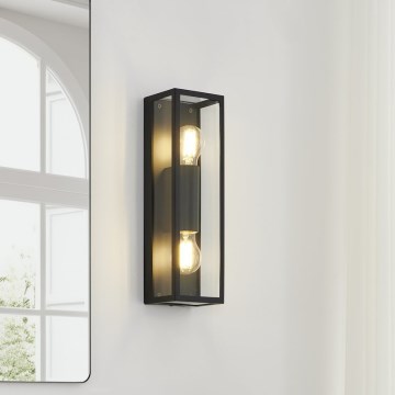 Eglo 33856 - Buitenwandlamp ALAMONTE 2xE27/60W/230V IP44 zwart