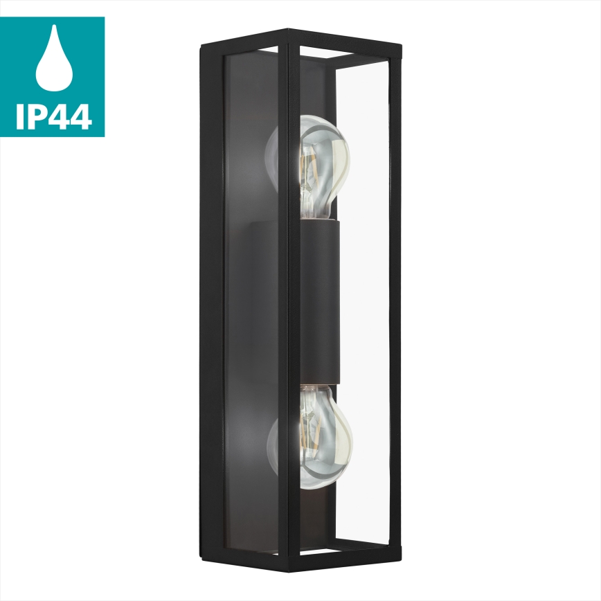 Eglo 33856 - Buitenwandlamp ALAMONTE 2xE27/60W/230V IP44 zwart