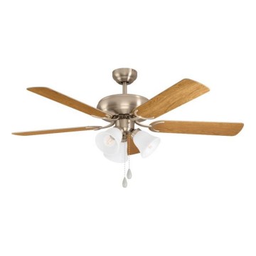Eglo 35077 - Plafondventilator LAS PALMAS 3xE27/40W/230V mat chroom/bruin