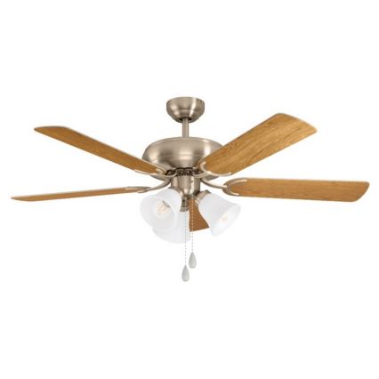 Eglo 35077 - Plafondventilator LAS PALMAS 3xE27/40W/230V mat chroom/bruin