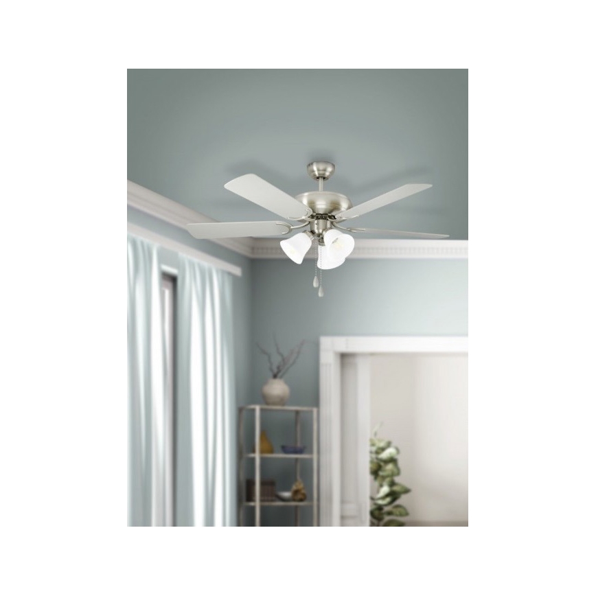 Eglo 35077 - Plafondventilator LAS PALMAS 3xE27/40W/230V mat chroom/bruin