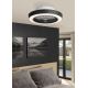 Eglo - LED Dimbaar ceiling fan LED/37,8W/230V zwart + afstandsbediening