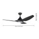 Eglo - LED Dimbaar ceiling fan LED/16W/230V zwart + afstandsbediening