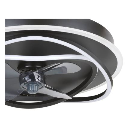 Eglo - LED-dimbare plafondventilator 4xLED/9W/230V 2700-6500K Ø 50 cm zwart + afstandsbediening