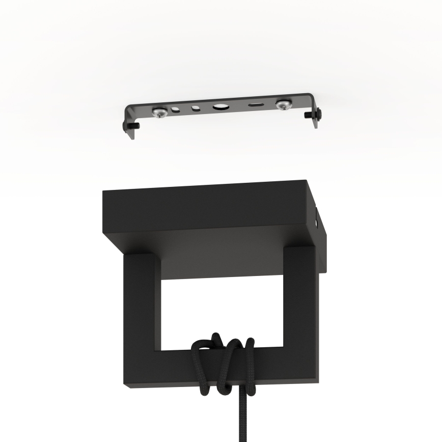 Eglo - Hanglamp aan een koord 1xE27/40W/230V zwart