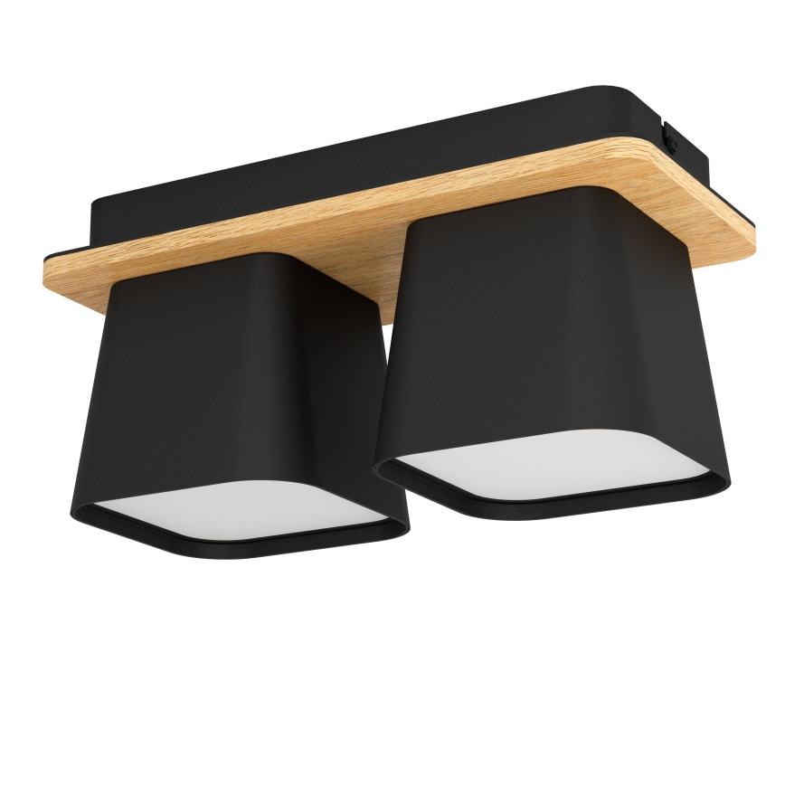 Eglo - Plafondlamp 2xE27/40W/230V zwart/bruin
