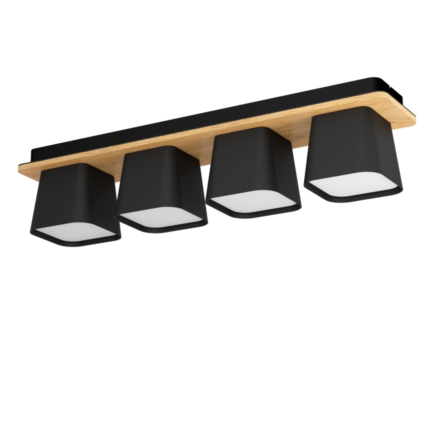 Eglo - Plafondlamp 4xE27/40W/230V zwart/bruin