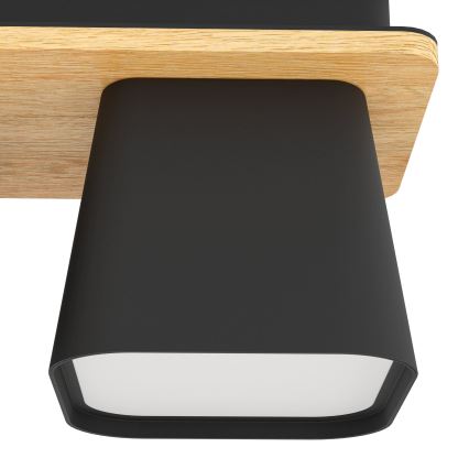 Eglo - Plafondlamp 4xE27/40W/230V zwart/bruin