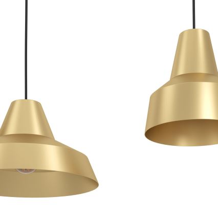 Eglo - Hanglamp aan een koord 3xE27/40W/230V goud