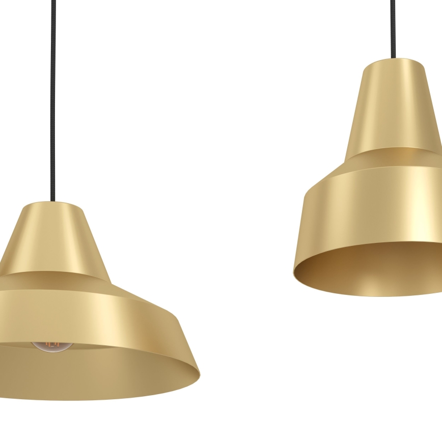 Eglo - Hanglamp aan een koord 3xE27/40W/230V goud