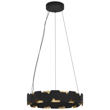 Eglo - Dimbare LED hanglamp aan een koord LED/72W/230V 3000K zwart/goud