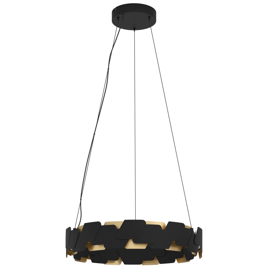 Eglo - Dimbare LED hanglamp aan een koord LED/72W/230V 3000K zwart/goud