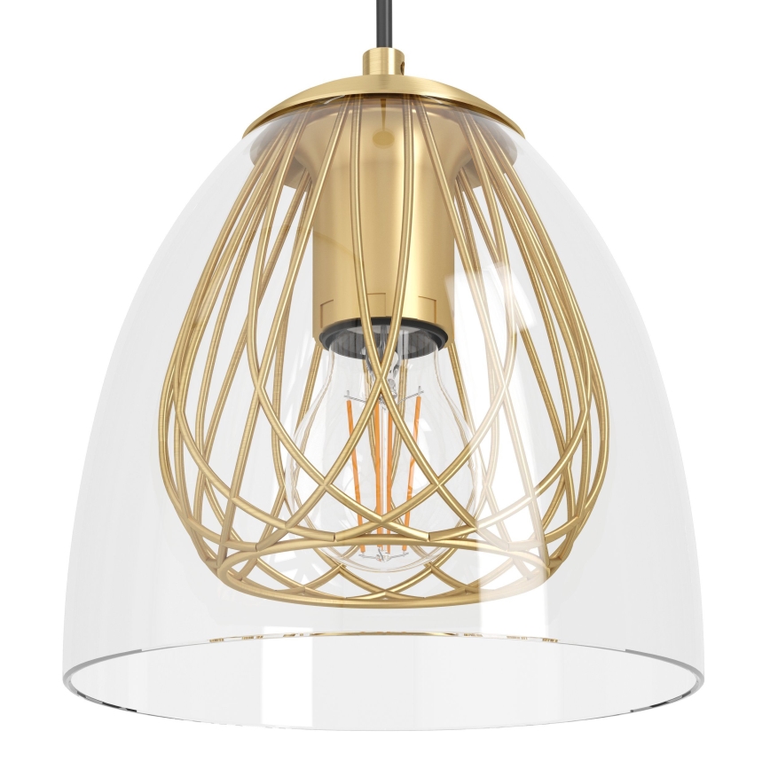 Eglo - Hanglamp aan een koord 1xE27/40W/230V goud