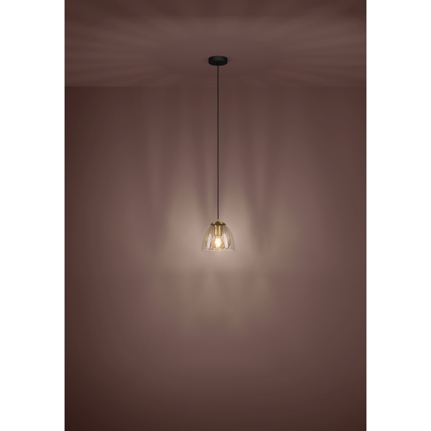 Eglo - Hanglamp aan een koord 1xE27/40W/230V goud