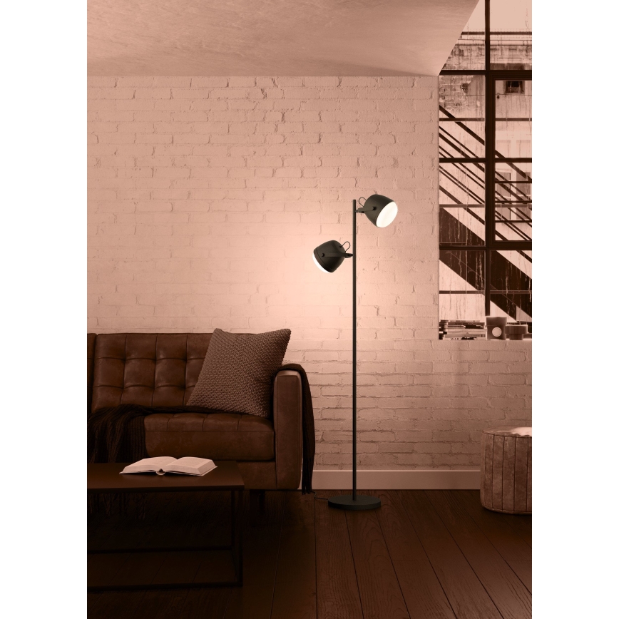 Eglo - Staande Lamp 2xE27/28W/230V zwart