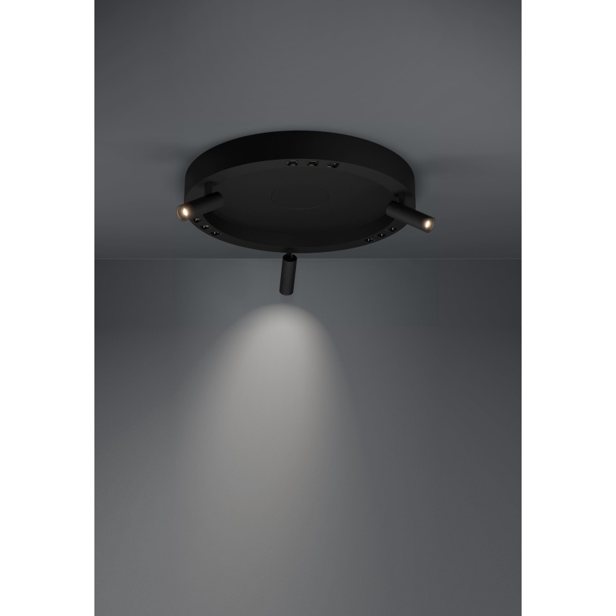 Eglo - Dimbare LED Plafondlamp 3xLED/8W/230V + 3xLED/8,5W 3000K zwart + afstandsbediening