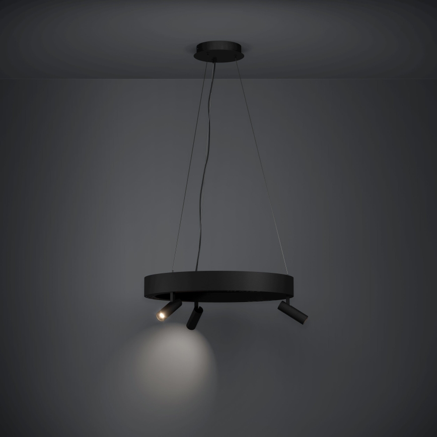 Eglo - Dimbare LED hanglamp aan een koord 3xLED/8W/230V + 3xLED/8,5W 3000K zwart + afstandsbediening