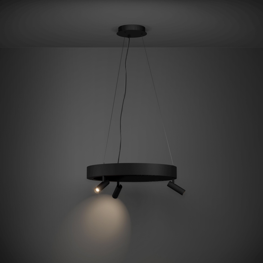 Eglo - Dimbare LED hanglamp aan een koord 3xLED/8W/230V + 3xLED/8,5W 3000K zwart + afstandsbediening