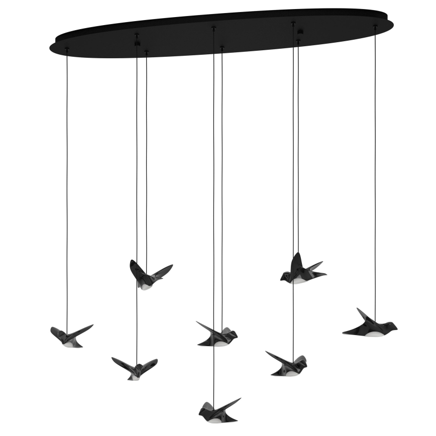 Eglo - Dimbare LED hanglamp aan een koord 8xLED/4,2W/230V 3000K zwart