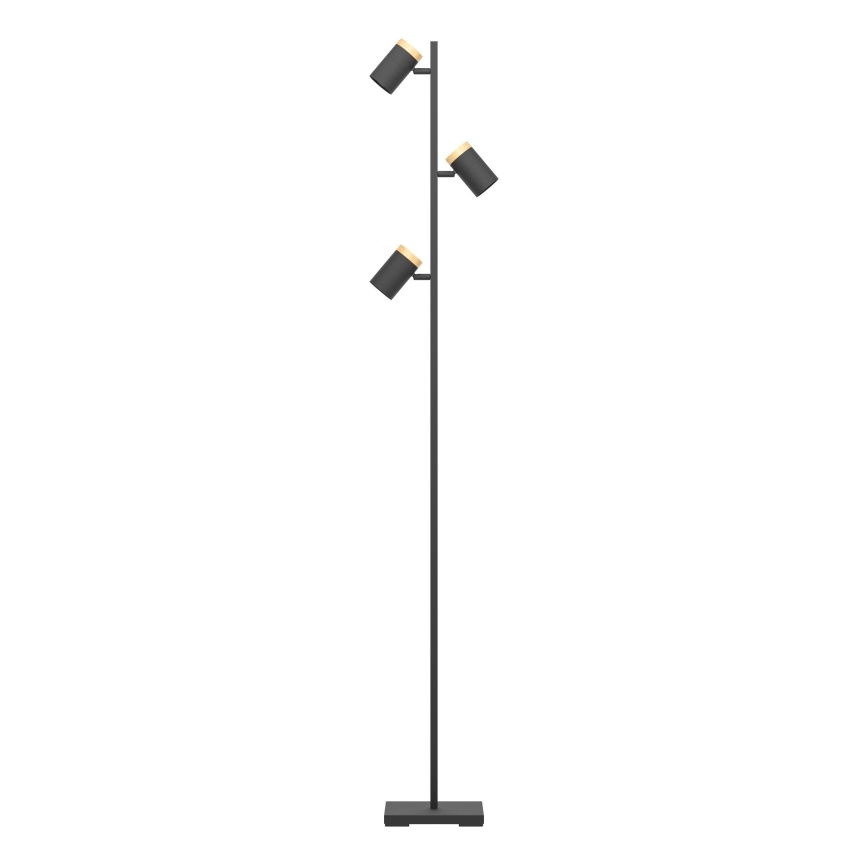 Eglo - Staande LED Lamp 3xGU10/4,5W/230V 3000K zwart/bruin