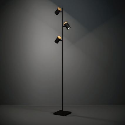 Eglo - Staande LED Lamp 3xGU10/4,5W/230V 3000K zwart/bruin