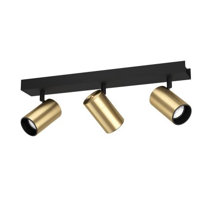 Eglo - LED spot 3xGU10/4,5W/230V 3000K zwart/goud