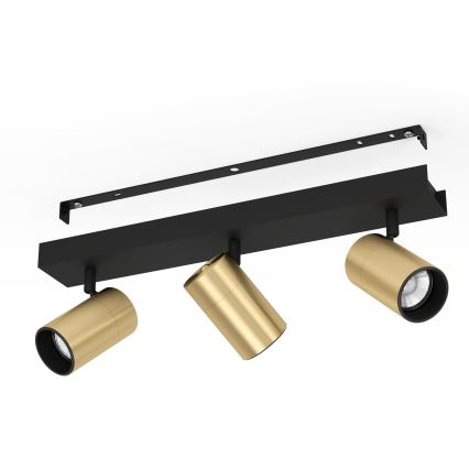 Eglo - LED spot 3xGU10/4,5W/230V 3000K zwart/goud